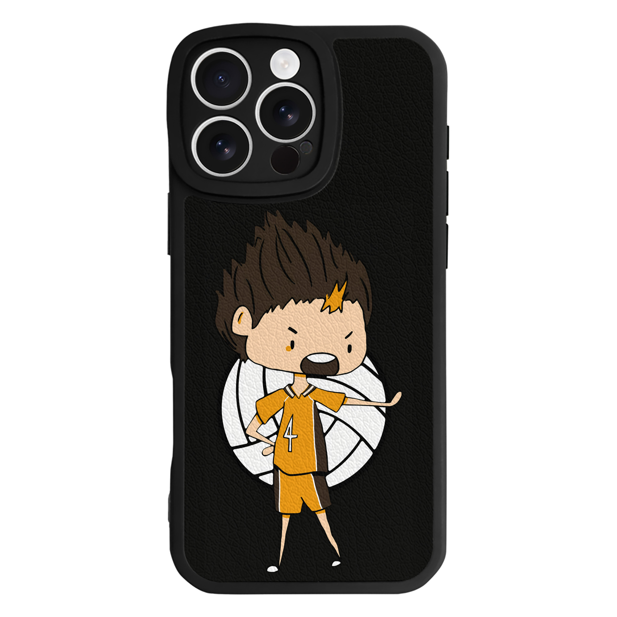 （画像用） ハイキュー!! Haikyu!! 【iPhone 16シリーズ対応】シリコンスマホケース（レザー調） 材質：シリコン